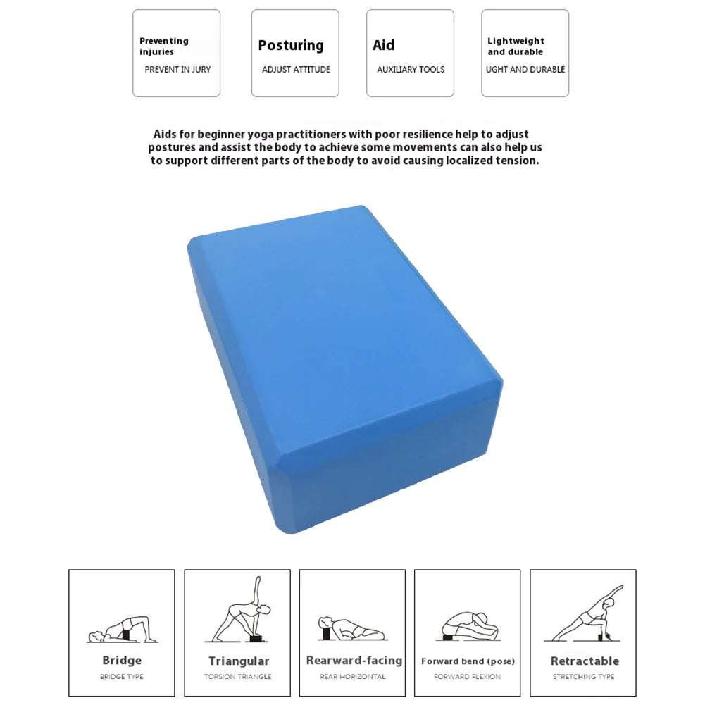Yoga Block Solid Yoga Brick Non-Slip Surface Yoga Building Blocks with Beveled Edges Pilates Bricks for Yoga Pilates Meditation