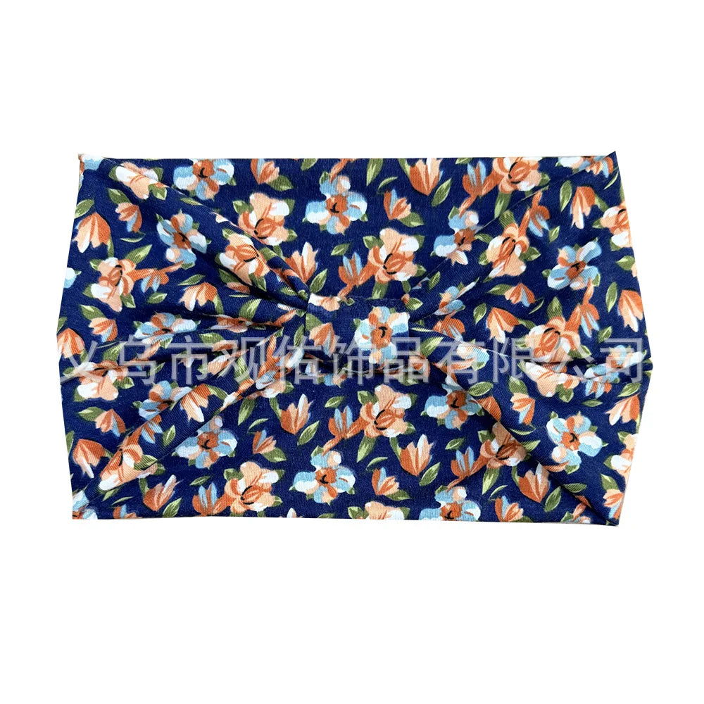 Bohemian Printed Sports Headband Women's Running Headband Yoga Head Bands Retro Wide Sweatband Elastic Headcraf Hair Accessories