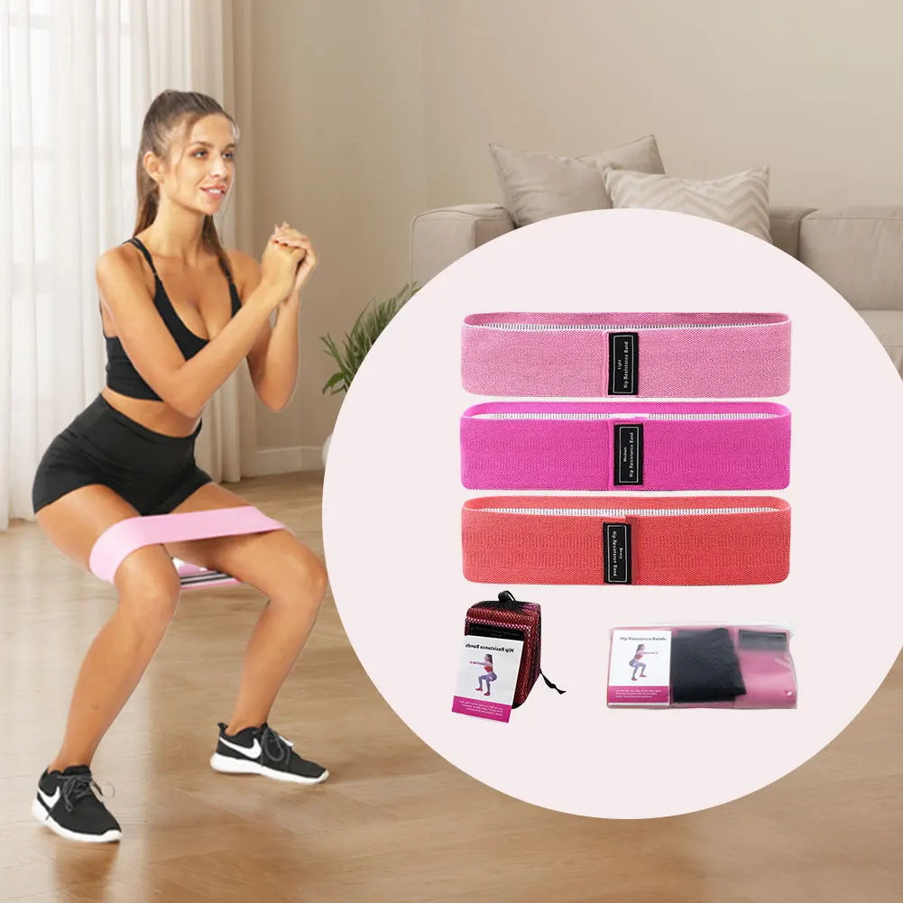 3Pcs Resistance Bands Exercise Bands Workout Bands Hip Elastic Bands for Women & Men Home Gym Fitness Yoga Pilates