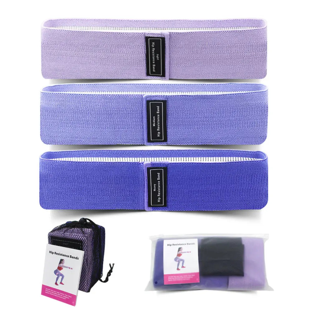 3Pcs Resistance Bands Exercise Bands Workout Bands Hip Elastic Bands for Women & Men Home Gym Fitness Yoga Pilates