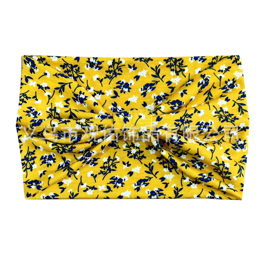 Bohemian Printed Sports Headband Women's Running Headband Yoga Head Bands Retro Wide Sweatband Elastic Headcraf Hair Accessories