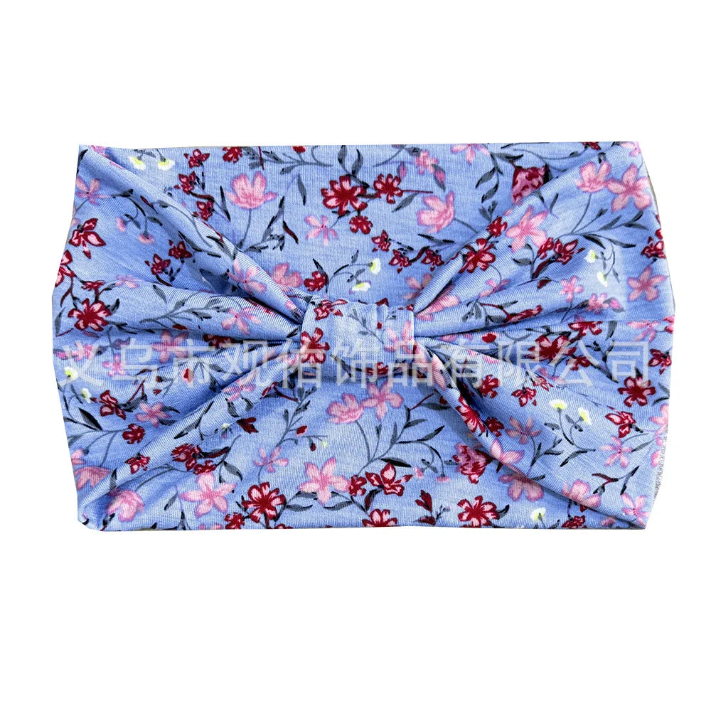 Bohemian Printed Sports Headband Women's Running Headband Yoga Head Bands Retro Wide Sweatband Elastic Headcraf Hair Accessories