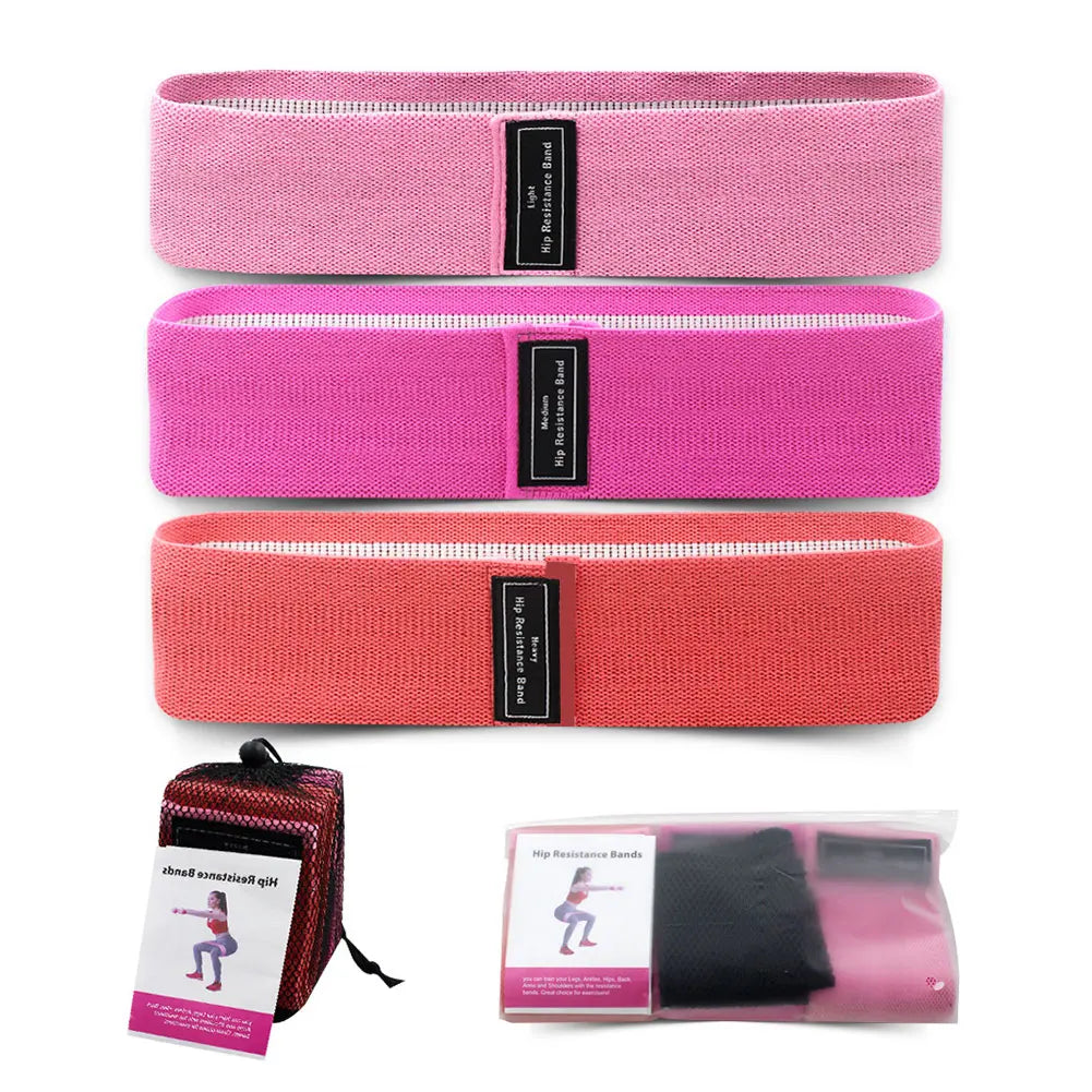 3Pcs Resistance Bands Exercise Bands Workout Bands Hip Elastic Bands for Women & Men Home Gym Fitness Yoga Pilates
