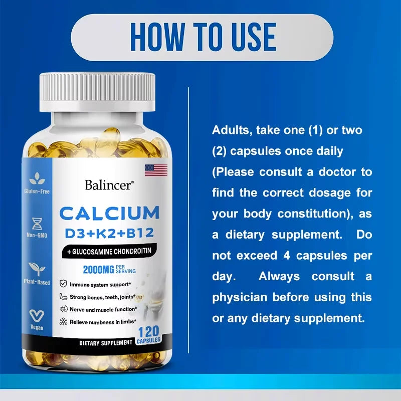 Glucosamine Chondroitin, an antioxidant, contains vitamins and minerals to support bone, tooth and muscle health