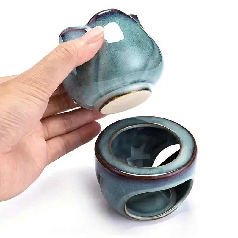 Ceramic Aromatherapy Diffuser Set, Tulip-Shaped Essential Oil Burner & Wax Melt Warmer, Candle Holder
