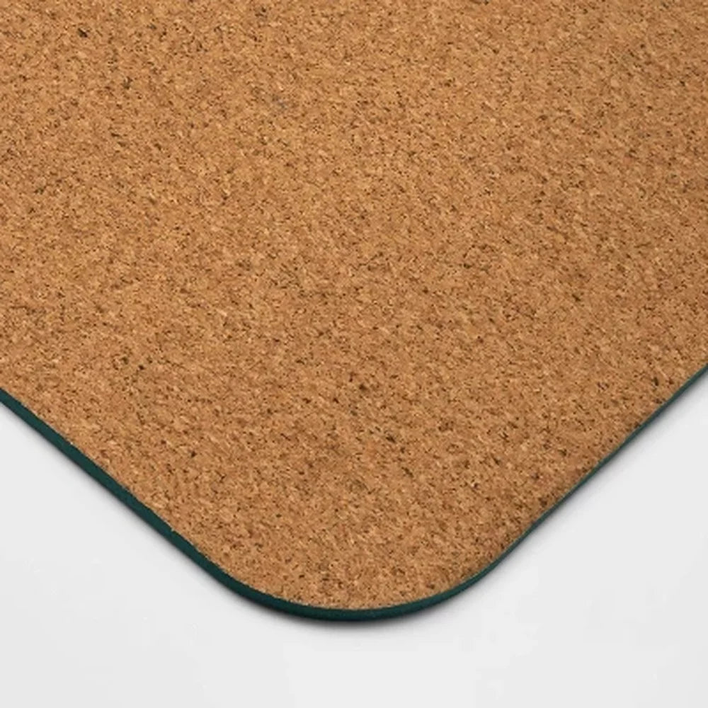 Cork TPE Yoga Mat Non-Slip Lightweight Durable 5mm Thickness Wood Grain Design Optimal Cushioning Stability Support Yoga