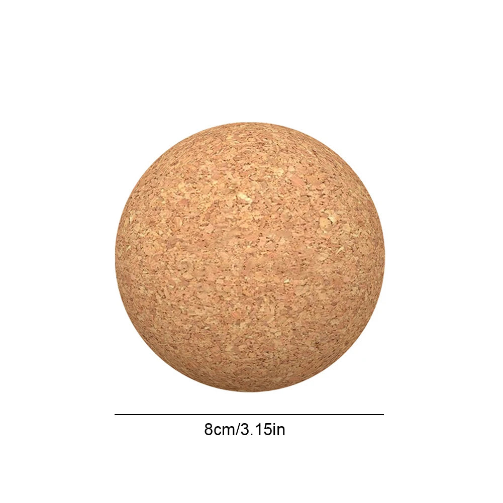 Cork Massage Ball Therapy Myofascial Ball Therapy Lacrosse Ball for Muscle Pain Relief for Yoga Deep Tissue Massage