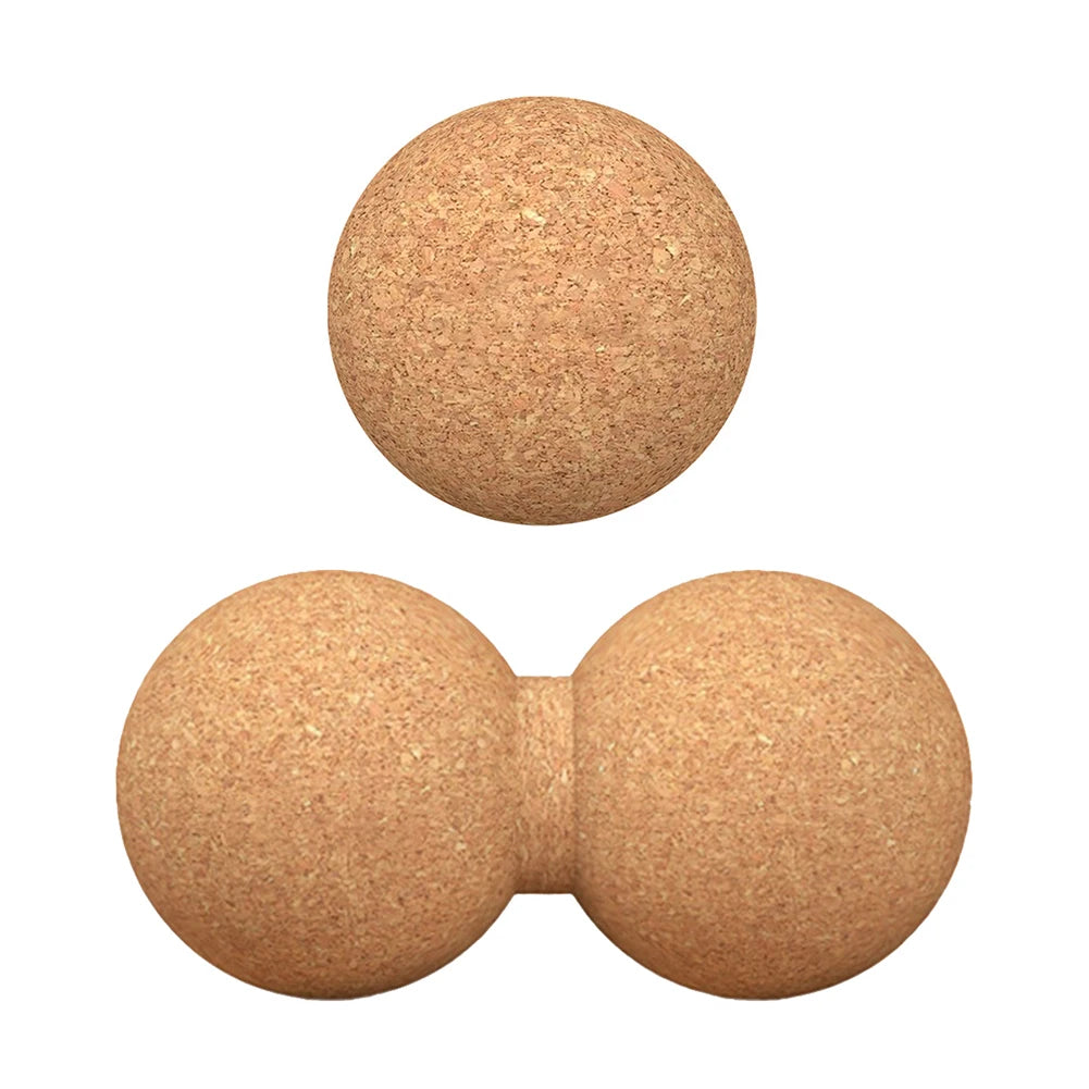 Cork Massage Ball Therapy Myofascial Ball Therapy Lacrosse Ball for Muscle Pain Relief for Yoga Deep Tissue Massage