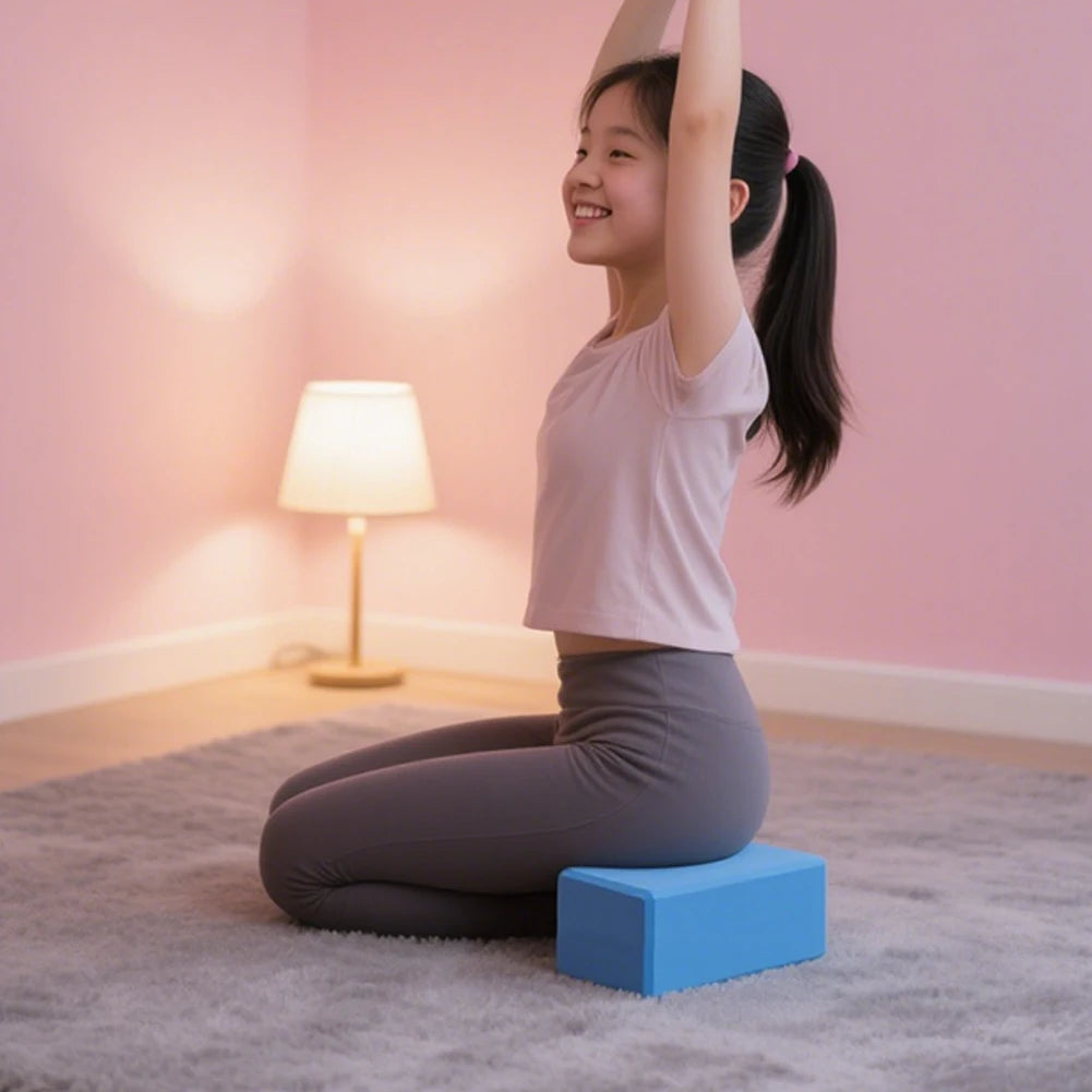 Yoga Block Solid Yoga Brick Non-Slip Surface Yoga Building Blocks with Beveled Edges Pilates Bricks for Yoga Pilates Meditation