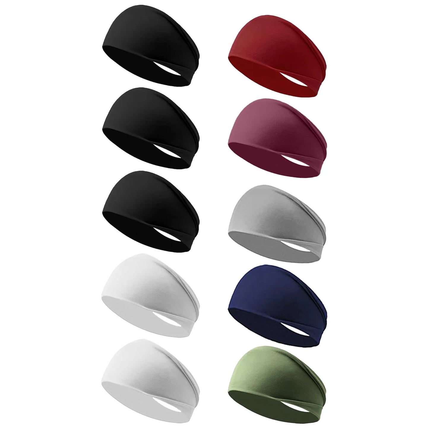 Sweat-absorbent Sports Hairband Soft & Breathable Sweat-absorbent Headbands for Workout Gym Yoga Hair Band MIAO-US