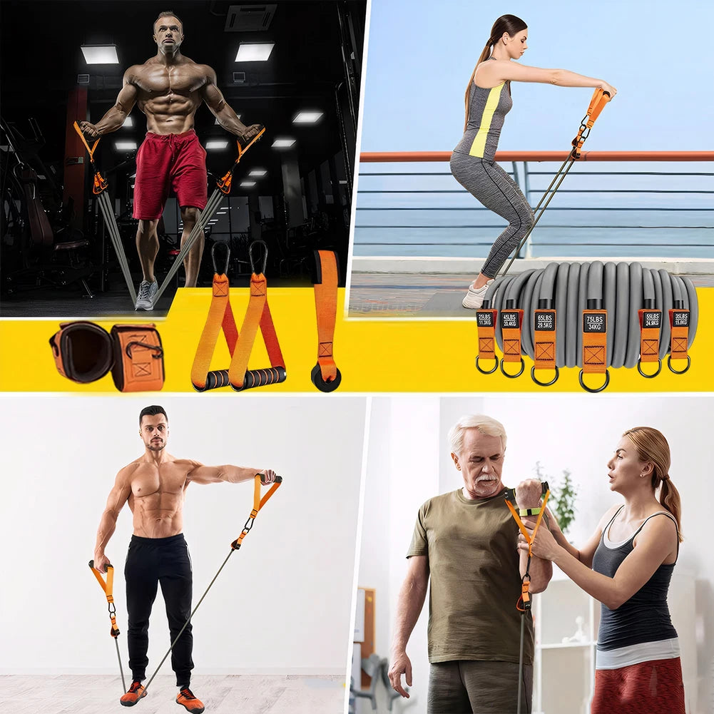 Sport Resistance Band Set Fitness Equipment Resistance Elastic Band for Pulling Up Gym Exercise Training Portable Body Sport