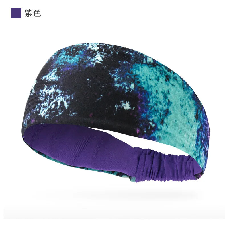 Breathable Sweatband Elastic Sports Headband for Gym Running Basketball Tennis Yoga Sweatband Hair Wrap Sweatband Fitness