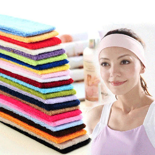 Absorbent Hair Sweatbands for Women & Men, Stretchable Fashion Headbands, Sports Workout Head Wrap, Gym Tennis Yoga Accessories