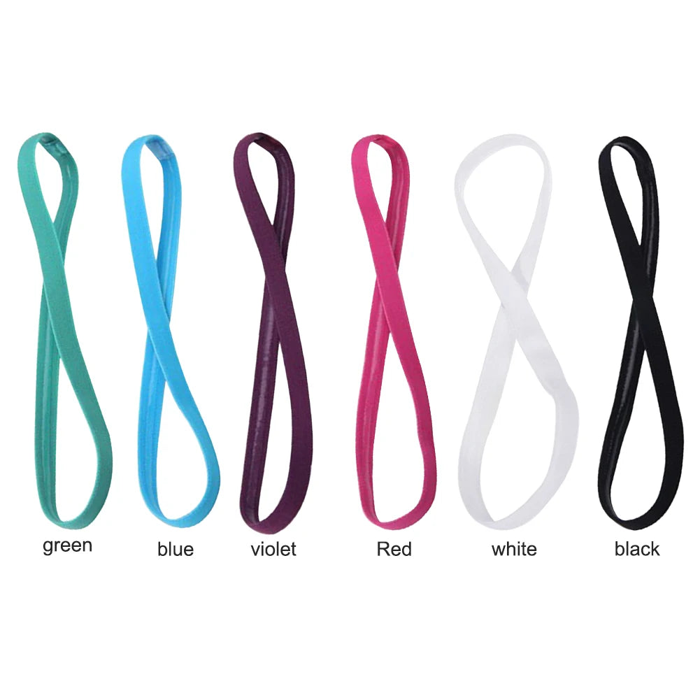 Sports Headband Women Yoga Hair Bands Solid Sweatbands Football Elastic Hair Bands Anti-slip Sports Running Headband
