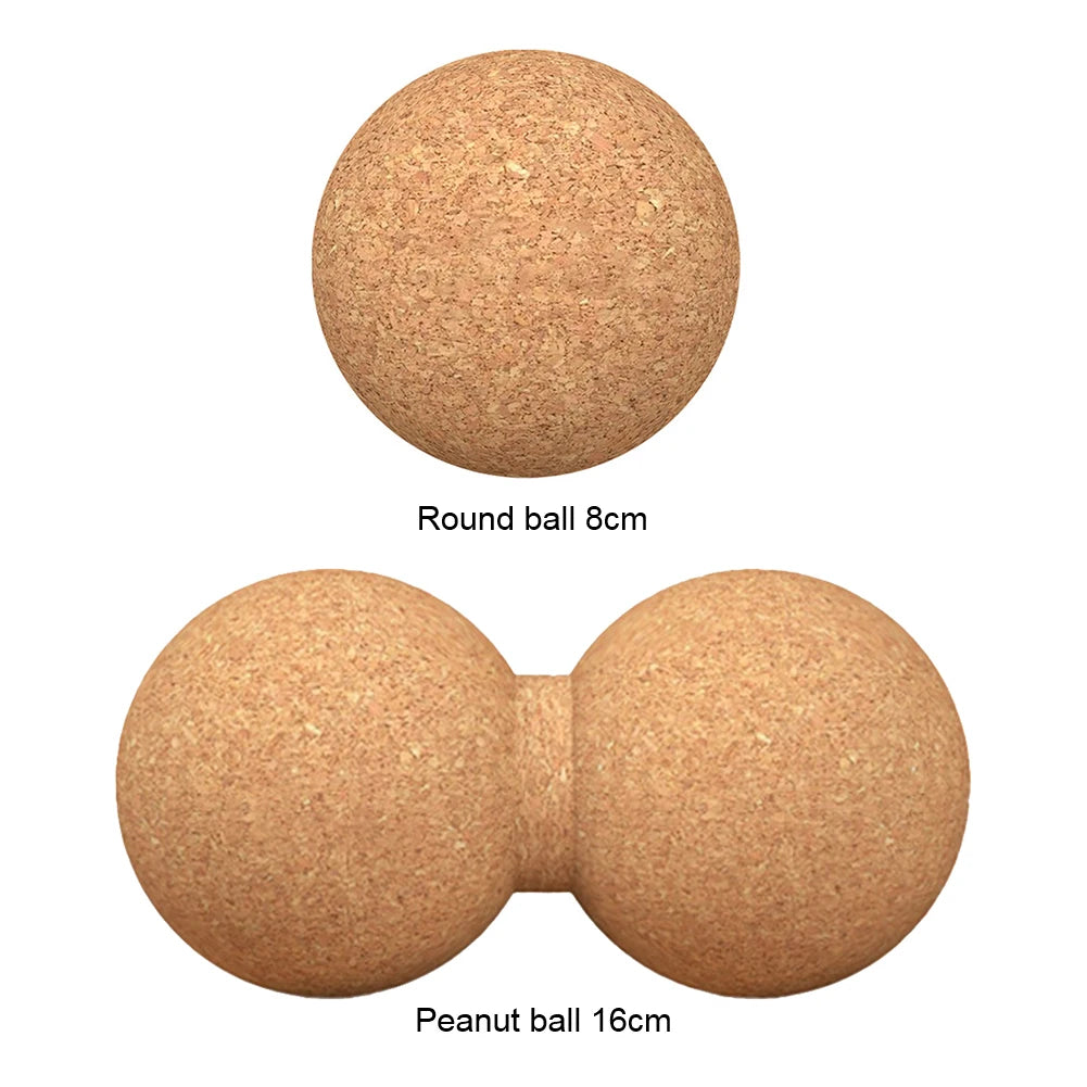 Cork Massage Ball Therapy Myofascial Ball Therapy Lacrosse Ball for Muscle Pain Relief for Yoga Deep Tissue Massage