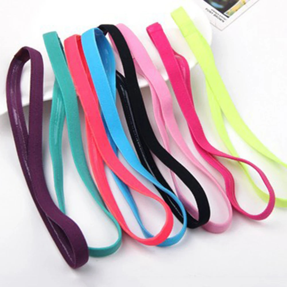 Sports Headband Women Yoga Hair Bands Solid Sweatbands Football Elastic Hair Bands Anti-slip Sports Running Headband