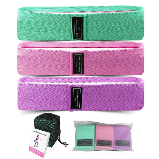 3Pcs Resistance Bands Exercise Bands Workout Bands Hip Elastic Bands for Women & Men Home Gym Fitness Yoga Pilates