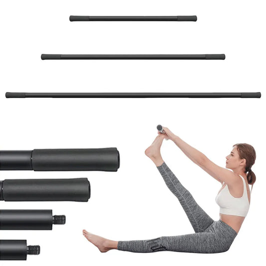 Yoga Stick 5 Ft Stretching Stick Adjustable Stretch Stick with Non-Slip Handle Mobility Stick for Exercise Stretching Balance