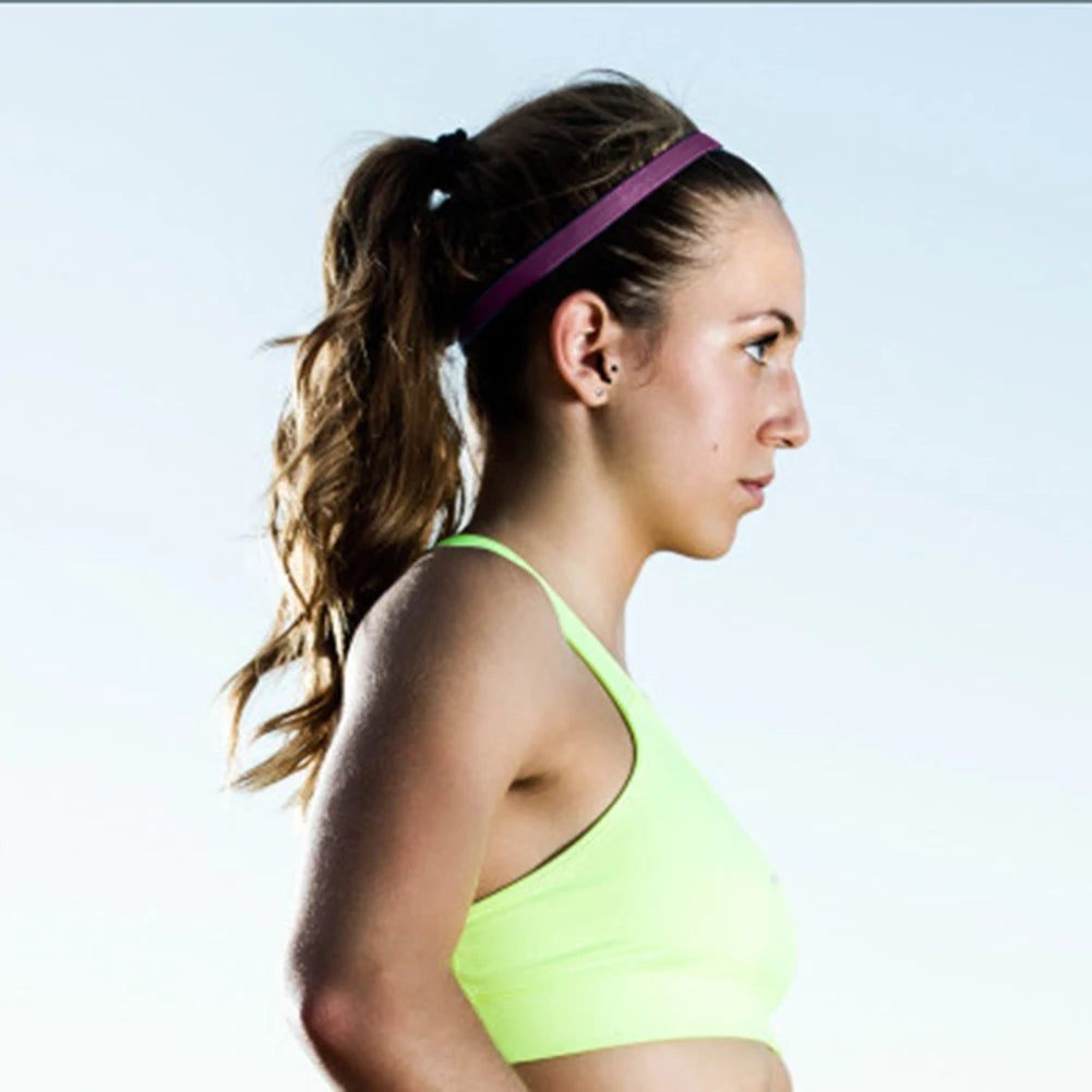 Sports Headband Women Yoga Hair Bands Solid Sweatbands Football Elastic Hair Bands Anti-slip Sports Running Headband