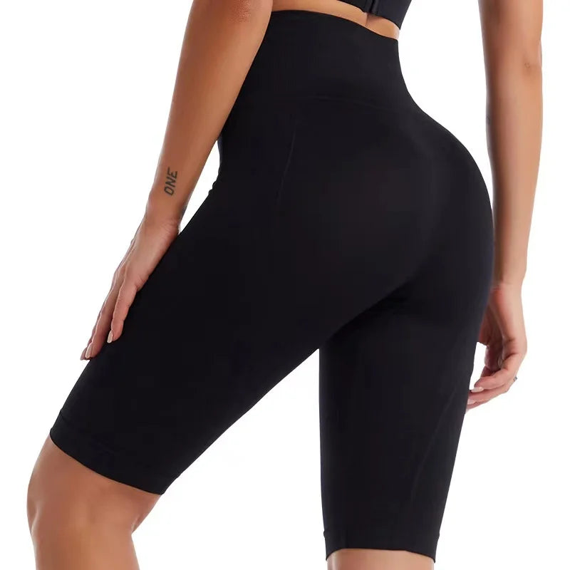 Seamless Yoga Shorts Women Fitness Push Up Trainning Quick Dry Sportwear Shorts Casual Tummy Control Gym Cycling Shorts Female