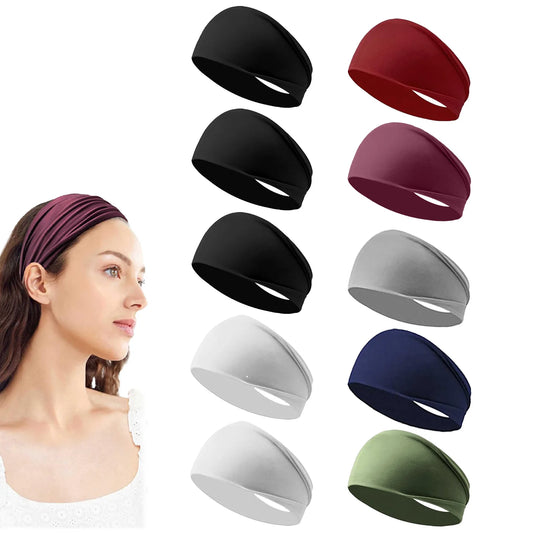 Sweat-absorbent Sports Hairband Soft & Breathable Sweat-absorbent Headbands for Workout Gym Yoga Hair Band MIAO-US