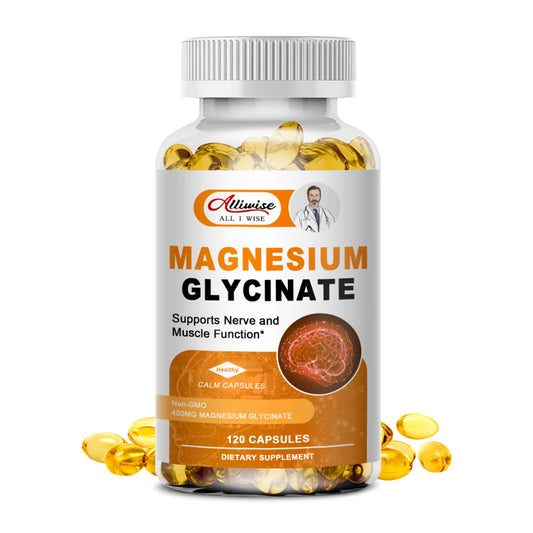 Magnesium Glycinate with Vitamin B6,D3, High Bioavailability Magnesium for Sleep & Calm Support, Nervous, Muscle & Bone Health