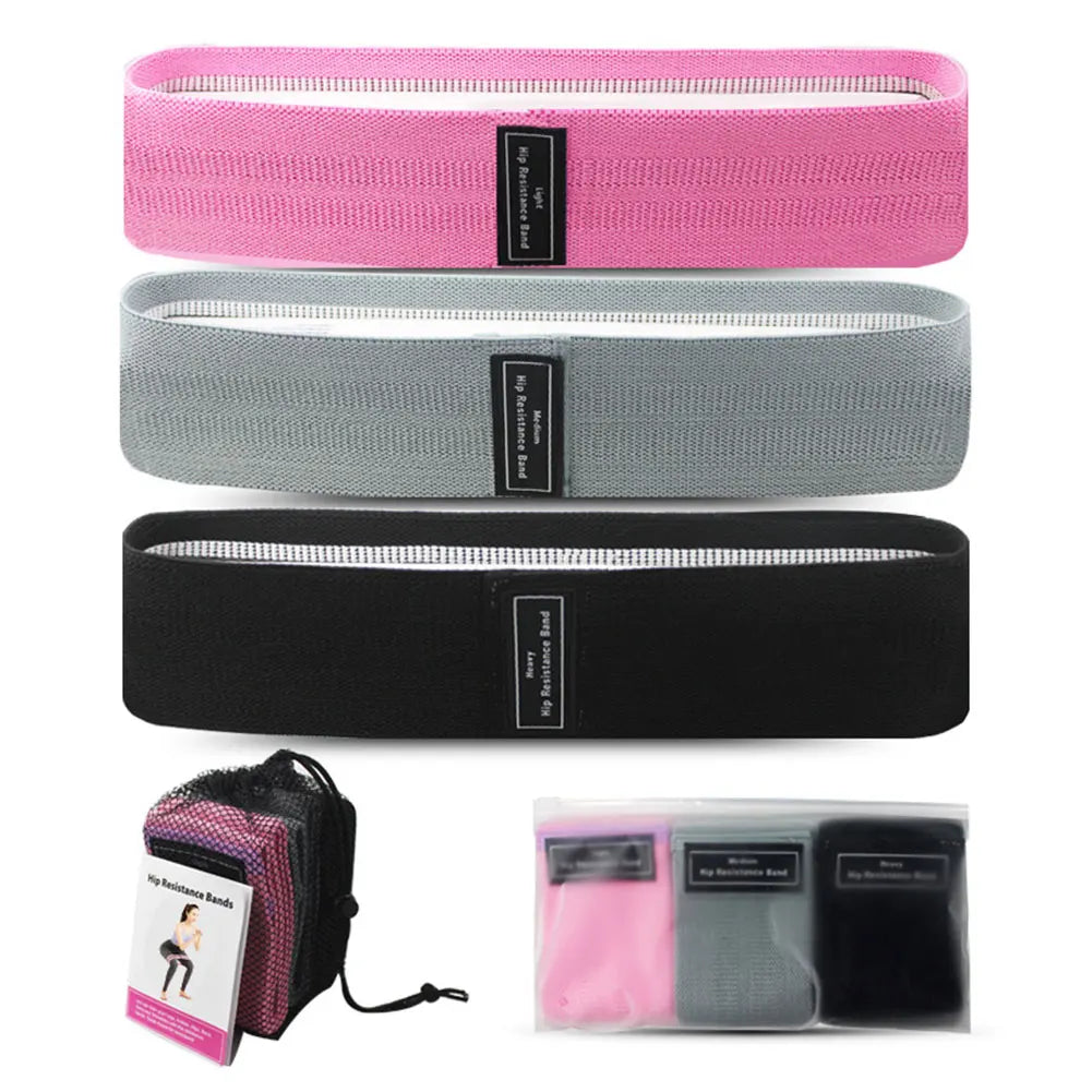 3Pcs Resistance Bands Exercise Bands Workout Bands Hip Elastic Bands for Women & Men Home Gym Fitness Yoga Pilates