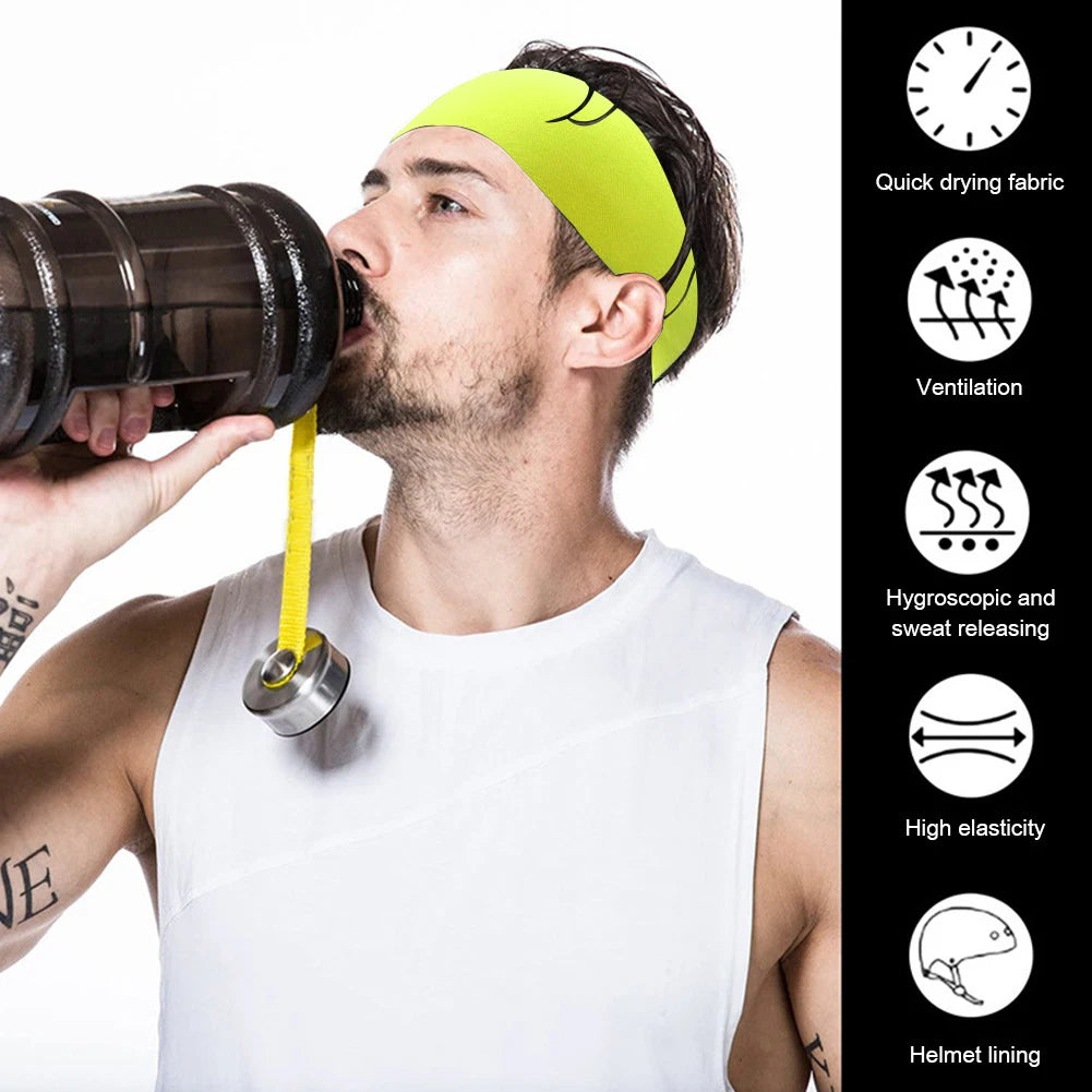 Sports Headbands Non-Slip Running Fitness Sweatband Quick Dry European and American Style for Jogging Fitness Cycling Basketball
