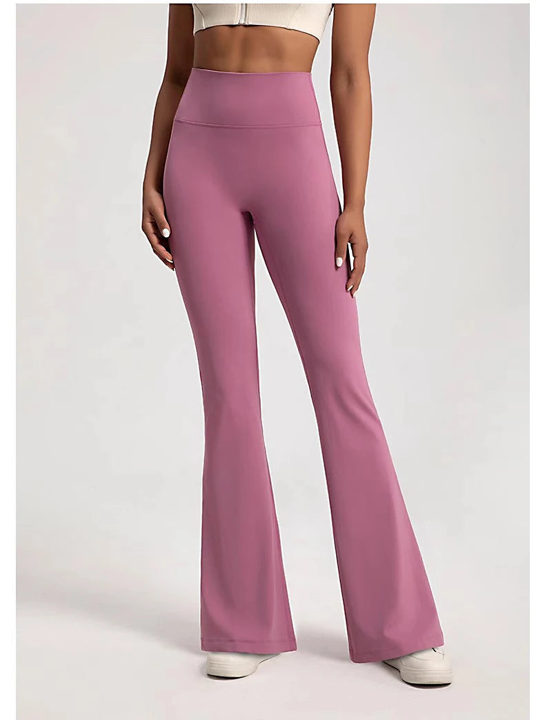 High-Waist Flared Yoga Leggings for Women High-End Wide-Leg Breathable Gym Casual Sports Bottoms