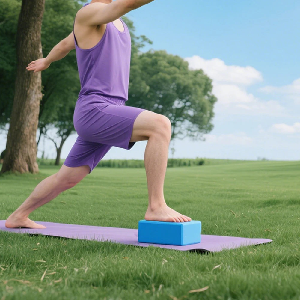 Yoga Block Solid Yoga Brick Non-Slip Surface Yoga Building Blocks with Beveled Edges Pilates Bricks for Yoga Pilates Meditation